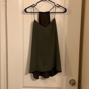 Reversible green Express blouse tank